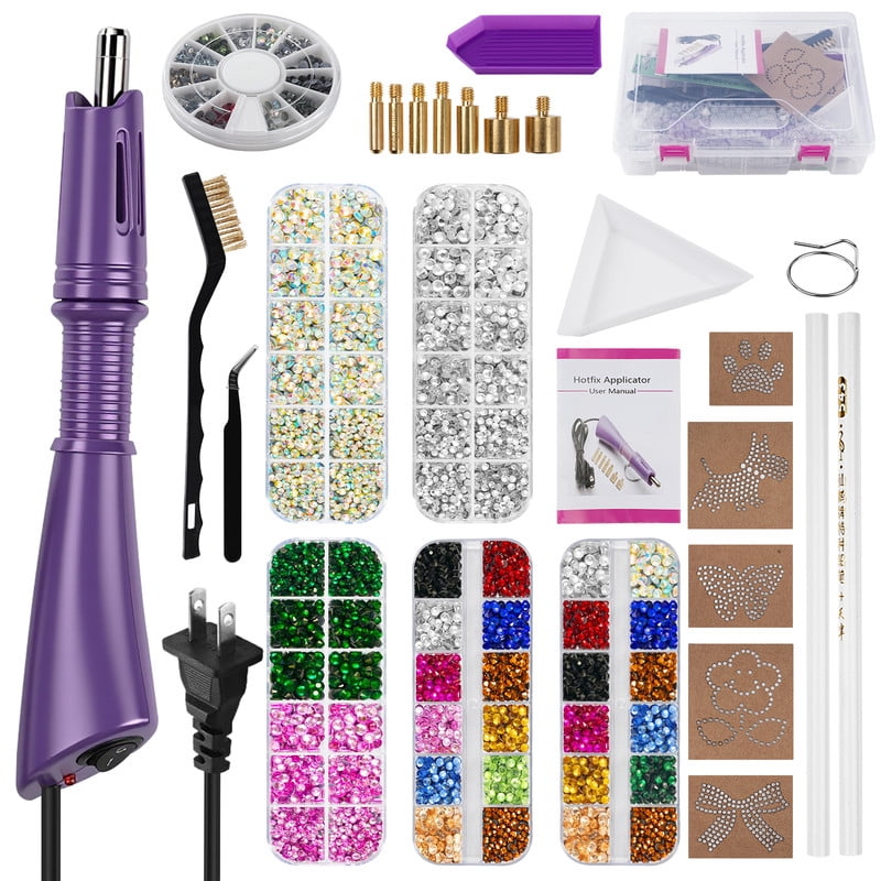 Hotfix Applicator DIY Hot Fix Rhinestone Applicator Wand Tool Kit for Clothes Fabric Crafts US