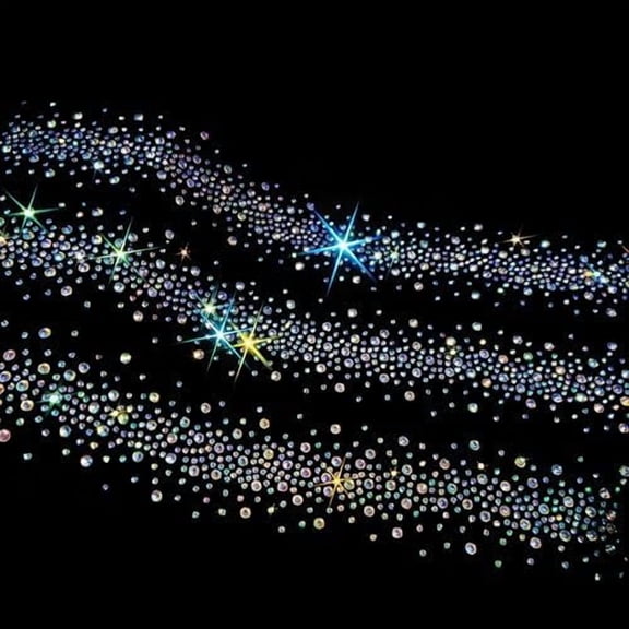 Hotfix Rhinestone Sheets - Unique Color, Polka Dot Design for Clothes DIY, Crystal Heat Transfer for Custom T-Shirts, Jackets. Sparkling, Perfect for Crafters. 2.1x1.77in, 6pcs/2sheets-31cm