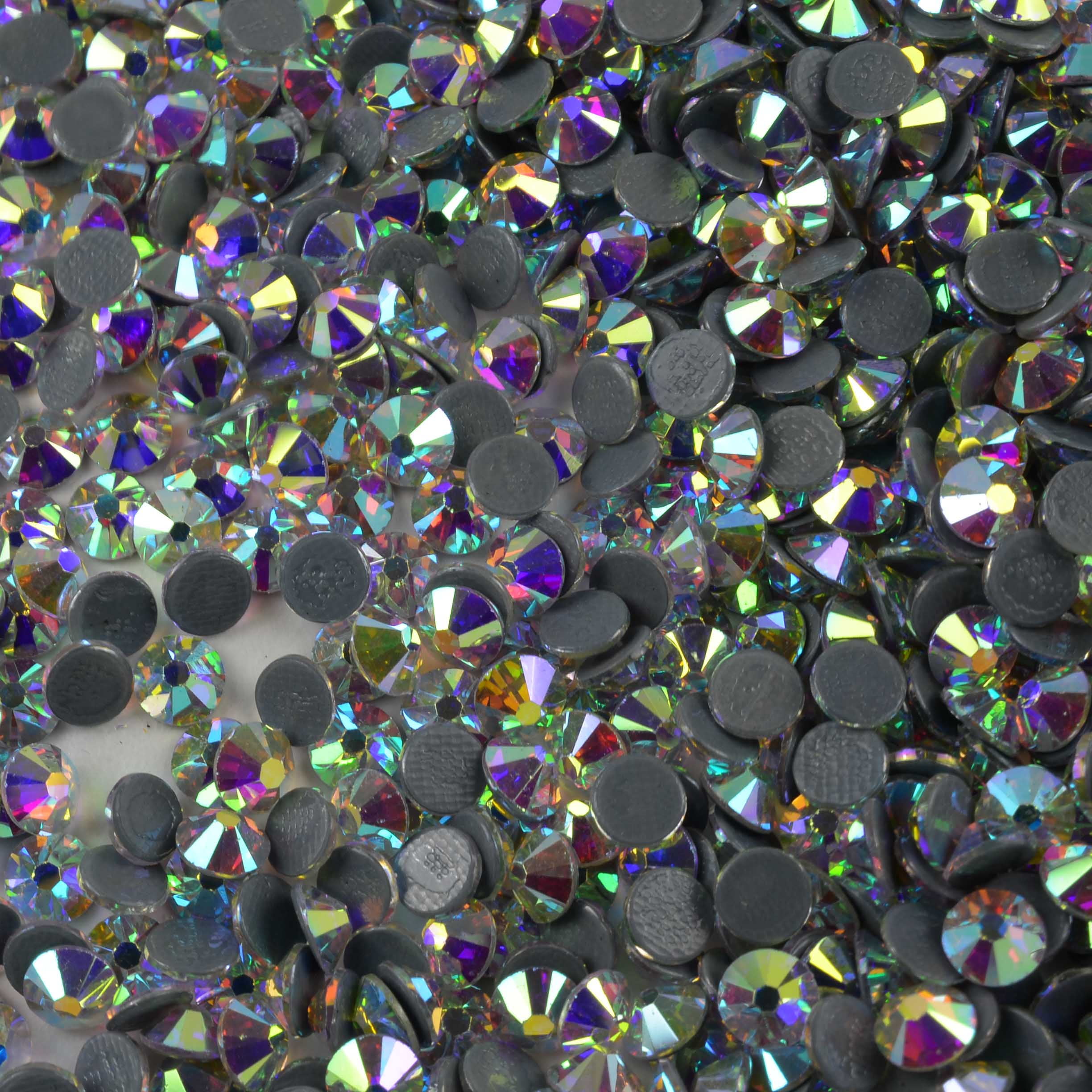 Crystal Ptilium - Rose SS10 crystals Rhinestone Fabric