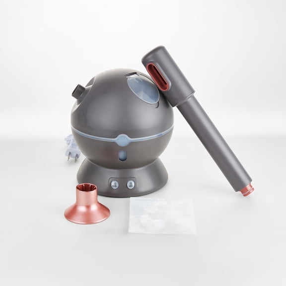Hotglow & Coolbreeze Facial Steamer, Gray, Dual Hot and Cool Mist, Aromatherapy Compatible, Hydration and Relaxation | RUBY VIBE CO