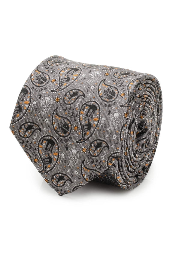 Battle of Hoth Paisley Gray Silk Men's Necktie