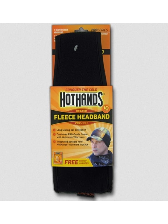 HeatMax HBANDBLK Heated Fleece Headband Winter Accessories Outdoorwear-Black