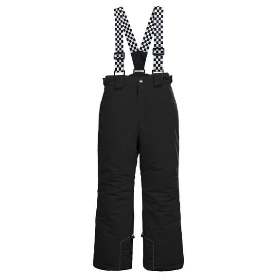 Hotian Kids Snow Pants Insulate Winter Ski Bibs Salopettes Pants for Girls and Boys with Detachable Braces Black US14
