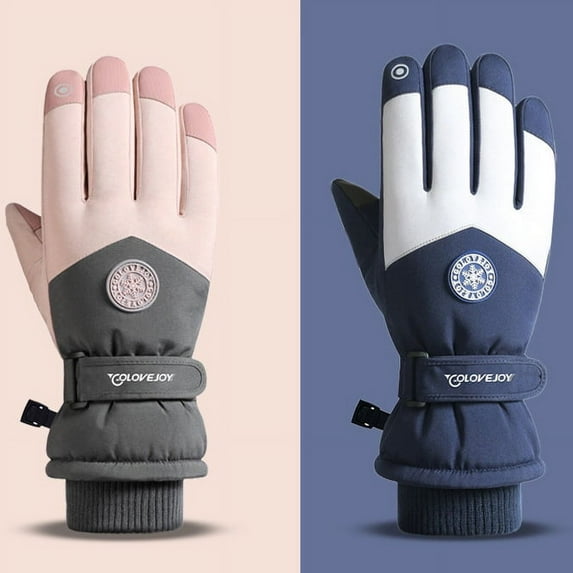 Hotian Warm Ski Winter Gloves Men Insulated Waterproof Snow Gloves for Skiing Snowboarding and Outdoor Sports Blue