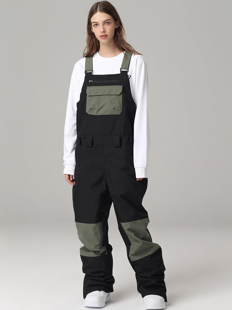 Women Hooded One Piece Ski Jumpsuits Belted Slim Fit Snowsuits