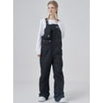 thumbnail image 1 of Hotian Women Insulated Ski Snow Bib Pants Outdoor Snowboarding Cargo Overalls for Winter Sports Black S, 1 of 7