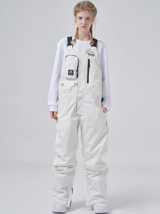 Hotian Women Insulated Ski Snow Bib Pants Outdoor Snowboarding Cargo