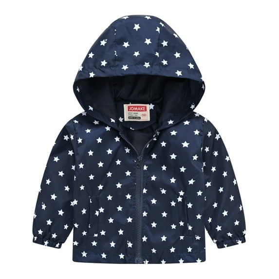 Hotiary 1-8T Toddler Kids Thin and Light Hooded Jacket Girls Spring and Autumn Cute Pattern Casual Outdoor Coat