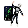 thumbnail image 1 of Hotiary 2-6Y Kids Boys Girls Glow In The Dark Halloween Skeleton Costumes Hooded Top Hoodies+Pant with Hood, 1 of 8