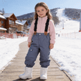thumbnail image 1 of Hotiary 2-6Y Toddler Baby Boys Girls Winter Warm Thicken Bib Pants Windproof Ski Snow Pant With Pockets, 1 of 8