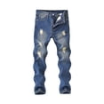 thumbnail image 1 of Hotiary 5-13Y Boys Skinny Fit Ripped Destroyed Distressed Stretch Slim Jeans Pants, 1 of 7