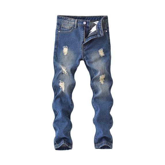 Hotiary 5-13Y Boys Skinny Fit Ripped Destroyed Distressed Stretch Slim Jeans Pants
