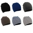 thumbnail image 1 of Hotiary 6 Pack Solid Color Cotton Baby Hats for Boys Girls Unisex，All-Seasons Soft Knit Warm Cap for 6M-2T Toddler Kids, 1 of 5
