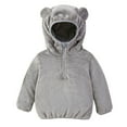 thumbnail image 1 of Hotiary Baby Boys Girls Zip up Hooded Jacket Fleece Hoodie Toddler Kids Winter Warm Solid Color Coat Cute Bear Ear Sweater Thick Clothes for 1-6 Years, 1 of 8