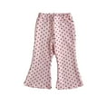 thumbnail image 1 of Hotiary Baby Girls Polka Dots Bell Bottoms Infant Toddler Ruffle Leggings Bell Bottom Flare Pants Trousers for 3 Months-3 Years, 1 of 4