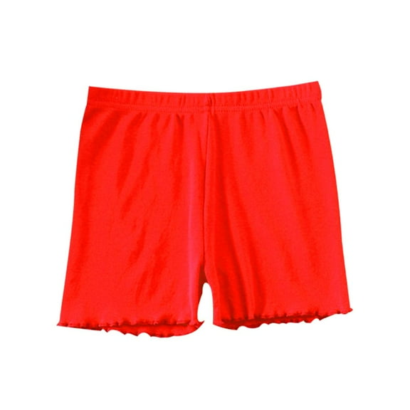 Hotiary Baby Girls Solid Bottom Safety Shorts Toddler Kids Comfort Breathable Elastic Waist Anti Glare Athletic Cotton Shorts for 3-14 Years