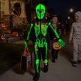 thumbnail image 1 of Hotiary Children's Glow in the Dark Holiday Outfits Hooded Jumpsuit Bodysuit + Gloves Set, Size 3-10 Years, 1 of 7