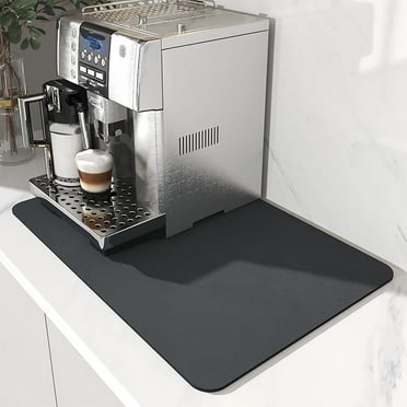 Hotiary Coffee Mat Quick Absorbent Hide Stain Kitchen Counter Mat Waterproof Rubber Backed Coffee Bar Accessories Fit Under Coffee Maker Coffee Pot Espresso Machine Dish Drying Rack