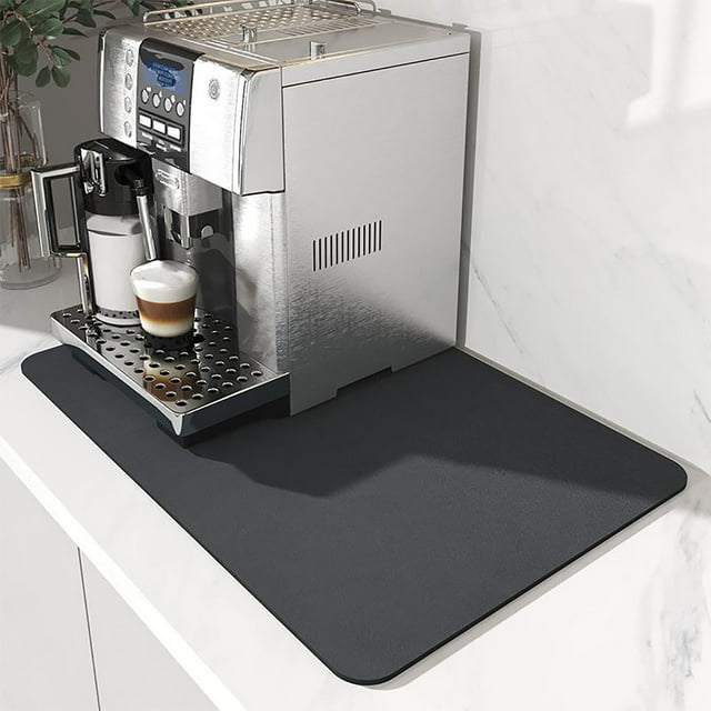 Hotiary Coffee Mat Quick Absorbent Hide Stain Kitchen Counter Mat Waterproof Rubber Backed