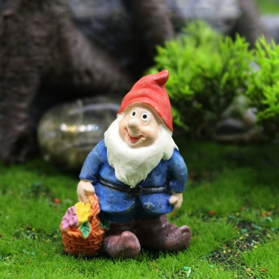 Hotiary Fairy Garden Accessories Outdoor Decor, 1PC Garden Gnome Figurines, Mini Gnome Figurines for Garden Decor, Flower Plant Pots Decor, Home Decoration