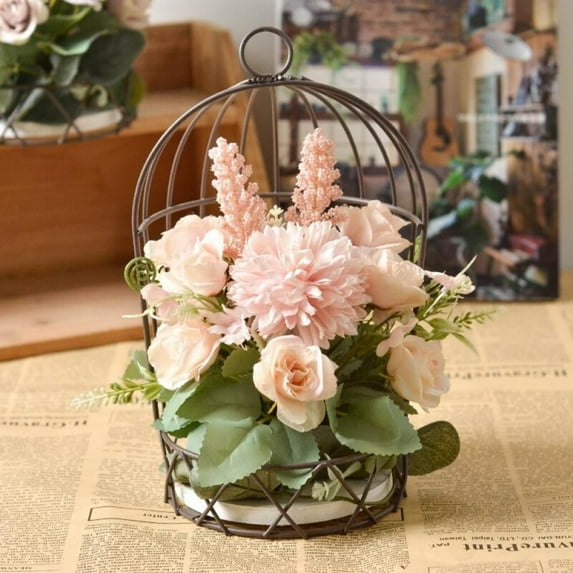Hotiary Flower Stand 30” Artificial Wrought Iron Decorative Bouquet