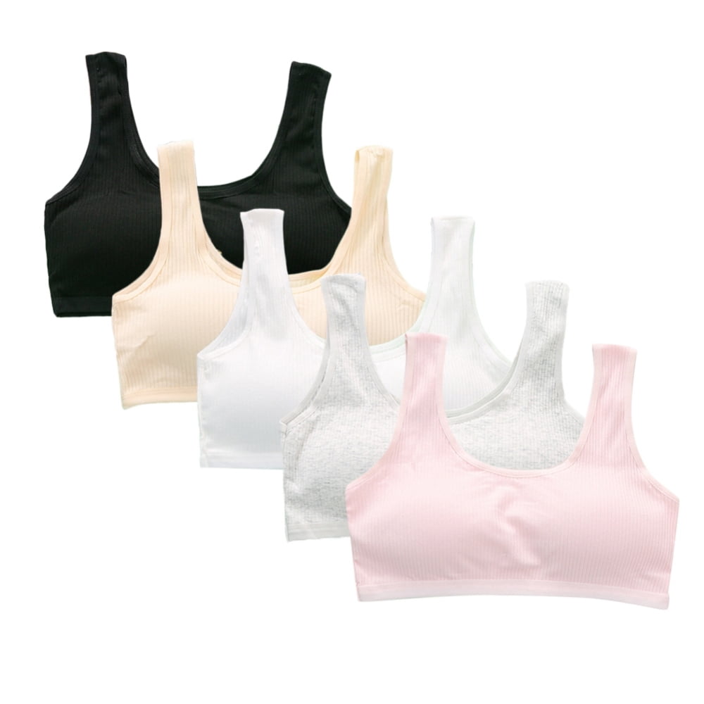 Hotiary Girls Soft Training Bras Seamless First Bra Girls Sports Bras ...