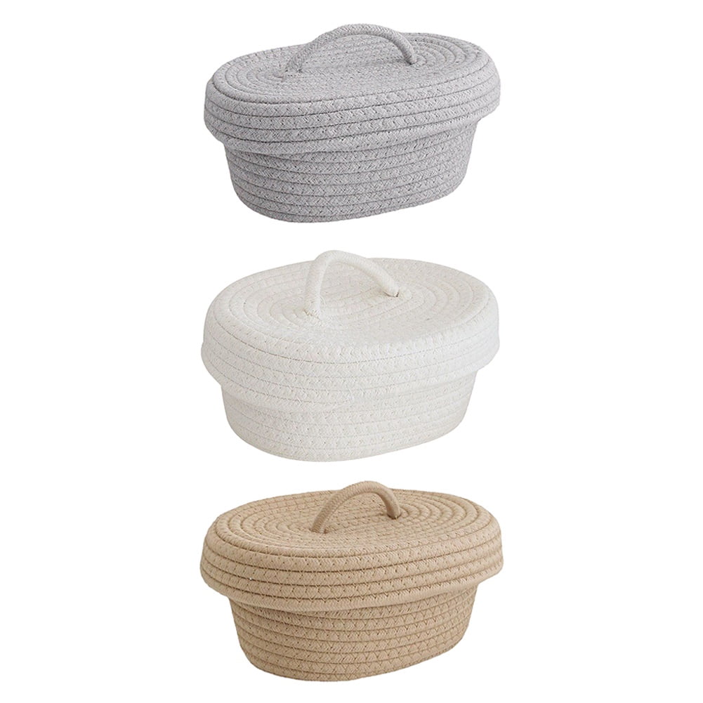 [Hotiary] Home Decorative Storage Basket Organizer with Lid,Woven ...