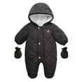 thumbnail image 1 of Hotiary Infant Baby Jumpsuit Outfit Toddler Snowsuit Winter Coat Fleece Hooded Romper Jumpsuit Boys Girls Onesie Warm Bodysuit for 6-24 Months, 1 of 1
