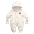thumbnail image 1 of Hotiary Infant Baby Jumpsuit Outfit Toddler Snowsuit Winter Coat Fleece Hooded Romper Jumpsuit Boys Girls Onesie Warm Bodysuit for 6-24 Months, 1 of 4