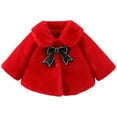 thumbnail image 1 of Hotiary Infant Toddler Girls Winter Warm Thick Coat Baby Lapel Windproof Fur Jacket Kids Fleece Button Outwear Clothes for 6 Months-7 Years, 1 of 8