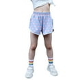 thumbnail image 1 of Hotiary Kid Girls Running Shorts Children Elastic Waist Quick Dry Print Gym Athletic Workout Split Shorts for 5-12 Years, 1 of 8