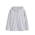 thumbnail image 1 of Hotiary Kids Athletic UPF50+ Sun Protection Jacket Girls Boys Long Sleeve Zipper Sweatshirts Lightweight Breathable Hooded Cooling Shirt Outdoor for 4-20Y+ Light Gray, 1 of 4