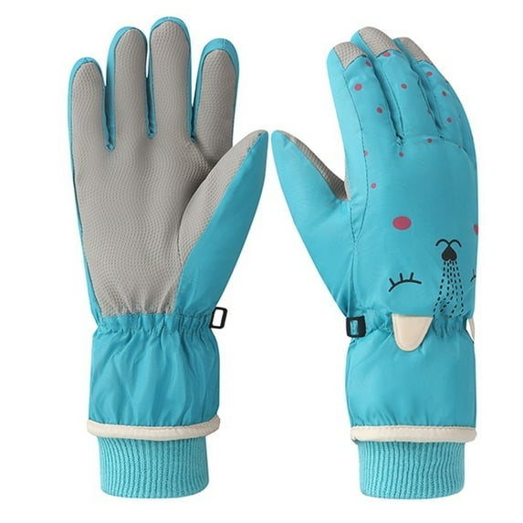 Hotiary Kids Children Ski Gloves Winter Snow Gloves Waterproof Winter Warm Gloves for Snowboarding, Sledding for 6-12 Years
