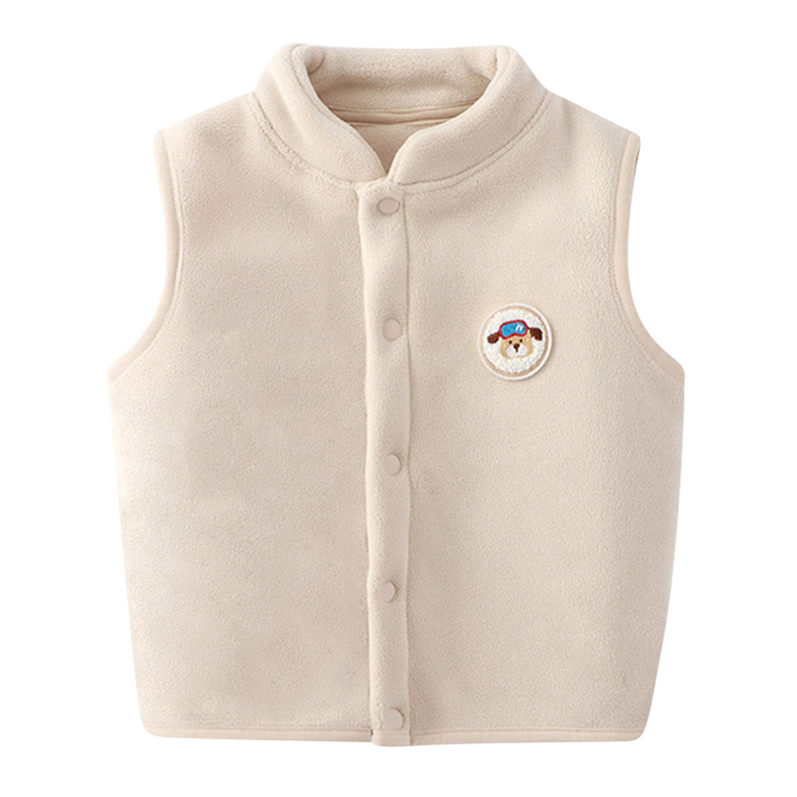 Hotiary Kids Girls Boys Warm Fleece Vest Sleeveless Stand Collar ...