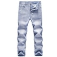 thumbnail image 1 of Hotiary Kids Teen Boys' Casual Denim Pants Destroyed Slim Fit Straight Leg Jean Pants for 5-13 Years Old, 1 of 7