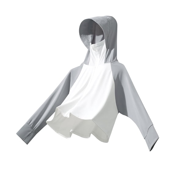 Hotiary Kids Zipper Lightweight Solid Color Quick Dry Sunscreen Hoodie Boys Girls Summer UPF 50+ Sun Protection Outwear Breathable Jacket for 4 Years-12 Years