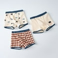 thumbnail image 1 of Hotiary Little Boys Soft Cotton Comfort Panty Childrens' Various Cartoon Patterns Breathable Boxer Briefs (Pack of 3) for 3-11 Years Toddler Kids, 1 of 4