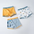 thumbnail image 1 of Hotiary Little Boys Soft Cotton Comfort Panty Childrens' Various Cartoon Patterns Breathable Boxer Briefs (Pack of 3) for 3-11 Years Toddler Kids, 1 of 4