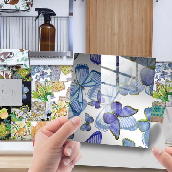 24 Sheets Glossy 3D Peel and Stick Tile Stickers Backsplash for Kitchen,Stick on Subway Mosaics Tile Paint Splashback Water Heat Resistant Bathroom Kitchen,5.9*5.9"