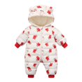 thumbnail image 1 of Hotiary Newborn Baby Boys Girls Cozy Zipper Snowsuit Infants Winter Warm Snow Clothes Cartoon Printed Romper Hooded Jumpsuit  Coat, Size 0-12 Months, 1 of 9