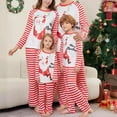 thumbnail image 1 of Hotiary Santa Claus Pattern Casual Home Clothing Christmas Long Sleeve and Pants Cotton Warm Family Pajamas, 1 of 8