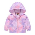 thumbnail image 1 of Hotiary Spring and Autumn Cute Pattern Casual Zip Up Coat Toddler Kids Lightweight Hooded Jacket for Girls 1-8Years, 1 of 10