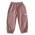 thumbnail image 1 of Hotiary Toddler Baby Baggy Cargo Pant Boys Girls High Waist Jogger Trouser Casual Elastic Waist Sweatpants with Pockets for 18 Months-5 Years, 1 of 8