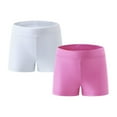 thumbnail image 1 of Hotiary Toddler Baby Girls Biker Dance Shorts 2Pcs Kids Solid Elastic Waist Tumbling Athletic Gymnastics Shorts Children Yoga Tight Hot Pants for 2-13 Years, 1 of 8