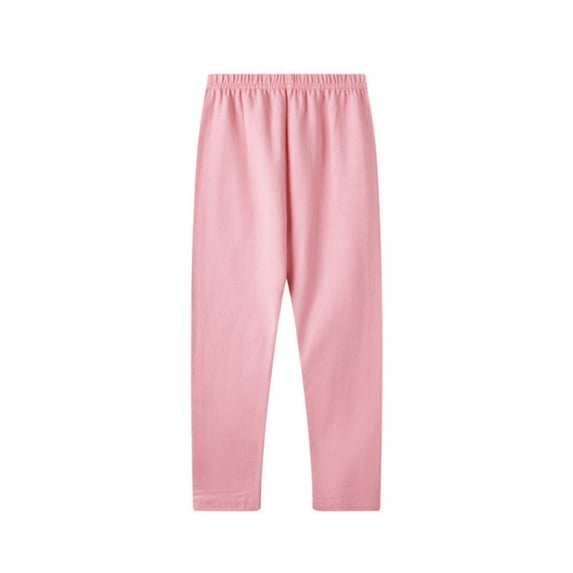 Hotiary Toddler Baby Girls Cotton Leggings Kids Soft Breathable Solid Color High Waist Stretch Snug Fitting Leggings Trousers for 2-11 Years