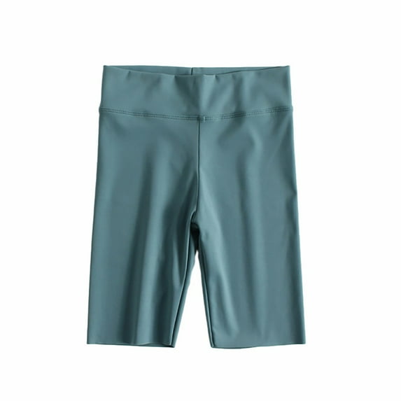 Hotiary Toddler Baby Girls High Waist Yoga Pant Kids Elastic Waist Soft Breathable Mid-Length Shark Leggings Children Sport Gym Athletic Workout Shorts for 1-12 Years