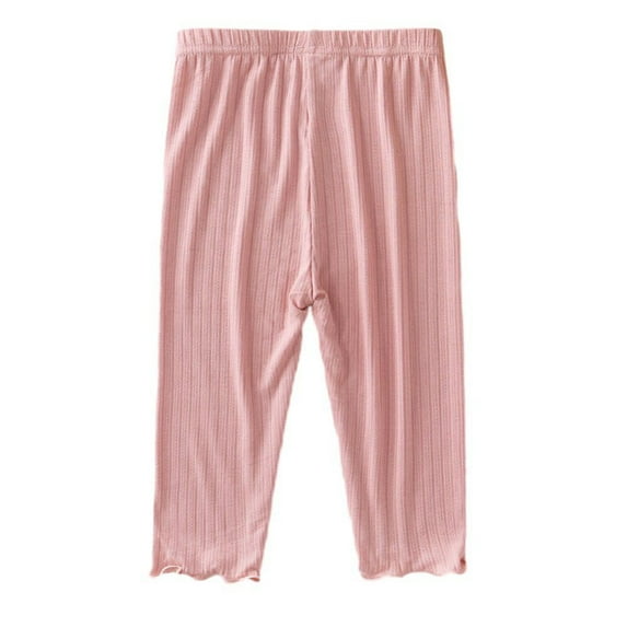 Hotiary Toddler Baby Girls Lightweight Leggings Kids Teen Soft Breathable Solid Color High Waist Stretch Snug Fitting Leggings Trousers for 3-14 Years