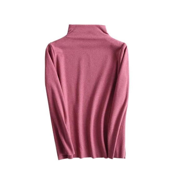 Hotiary Toddler Boys Girls Turtleneck Thermal Tops Baby Soft Fleece Lined Underwear Kids Long Sleeve Undershirts Baselayer for 2-12 Years Cherry Pink