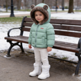 thumbnail image 1 of Hotiary Toddler Boys Girls Winter Cute Hooded Coat Kids Solid Thicken Warm Outwear Fleece Lined Jackets Coats Size 1-6 Years, 1 of 6
