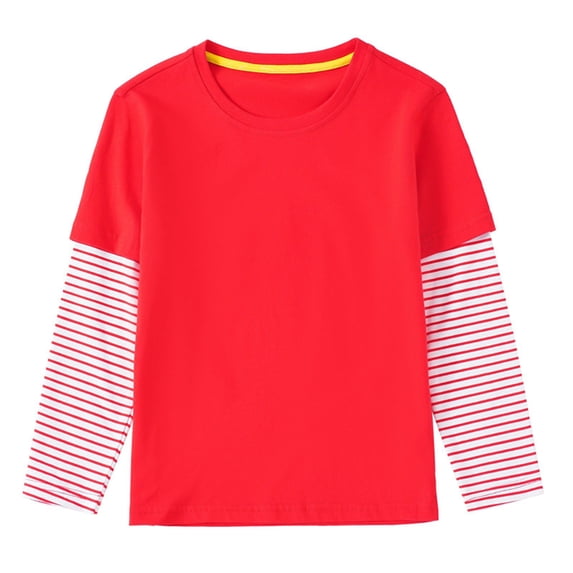 Hotiary Toddler Unisex Baby Long Sleeve Cotton T-Shirt Top Kids Crewneck Sweatshirt Tees Casual Home Wear for 1-10 Years